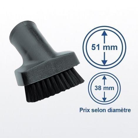 Brosse ronde PVC aspirateur industriel Brosse