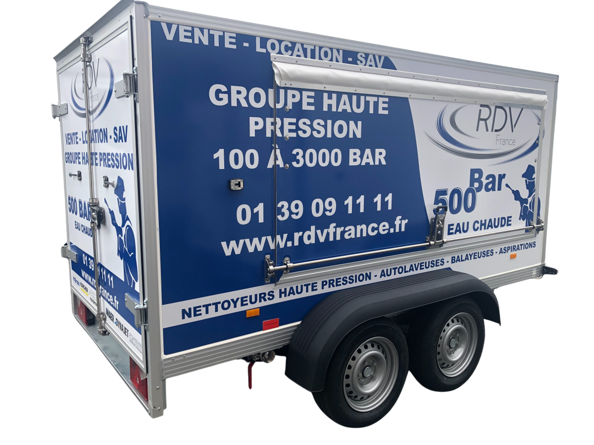 Nettoyeur haute pression autonome 500 BAR - TD503 Nettoyeur Haute Pression sur Remorque de 100 à 1000 bars